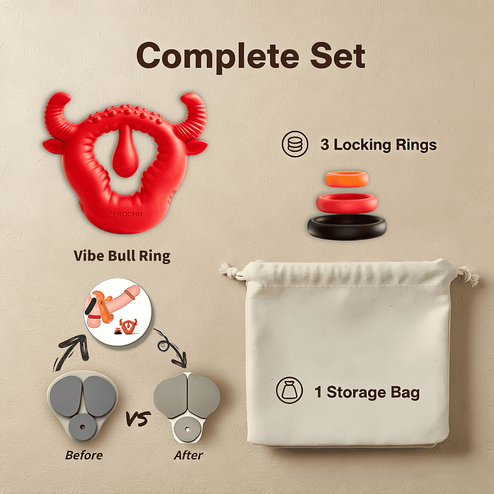 ZEROCHU red vibe bull ring